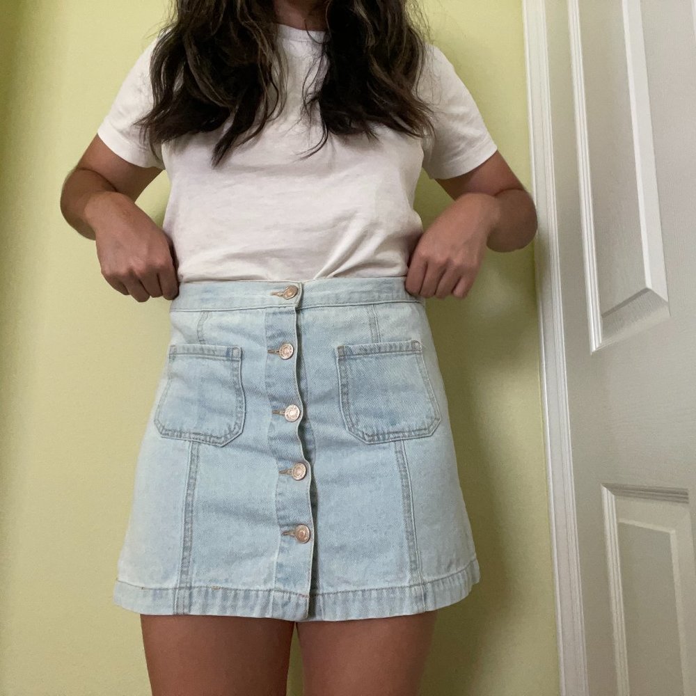 Light Wash Denim Skim